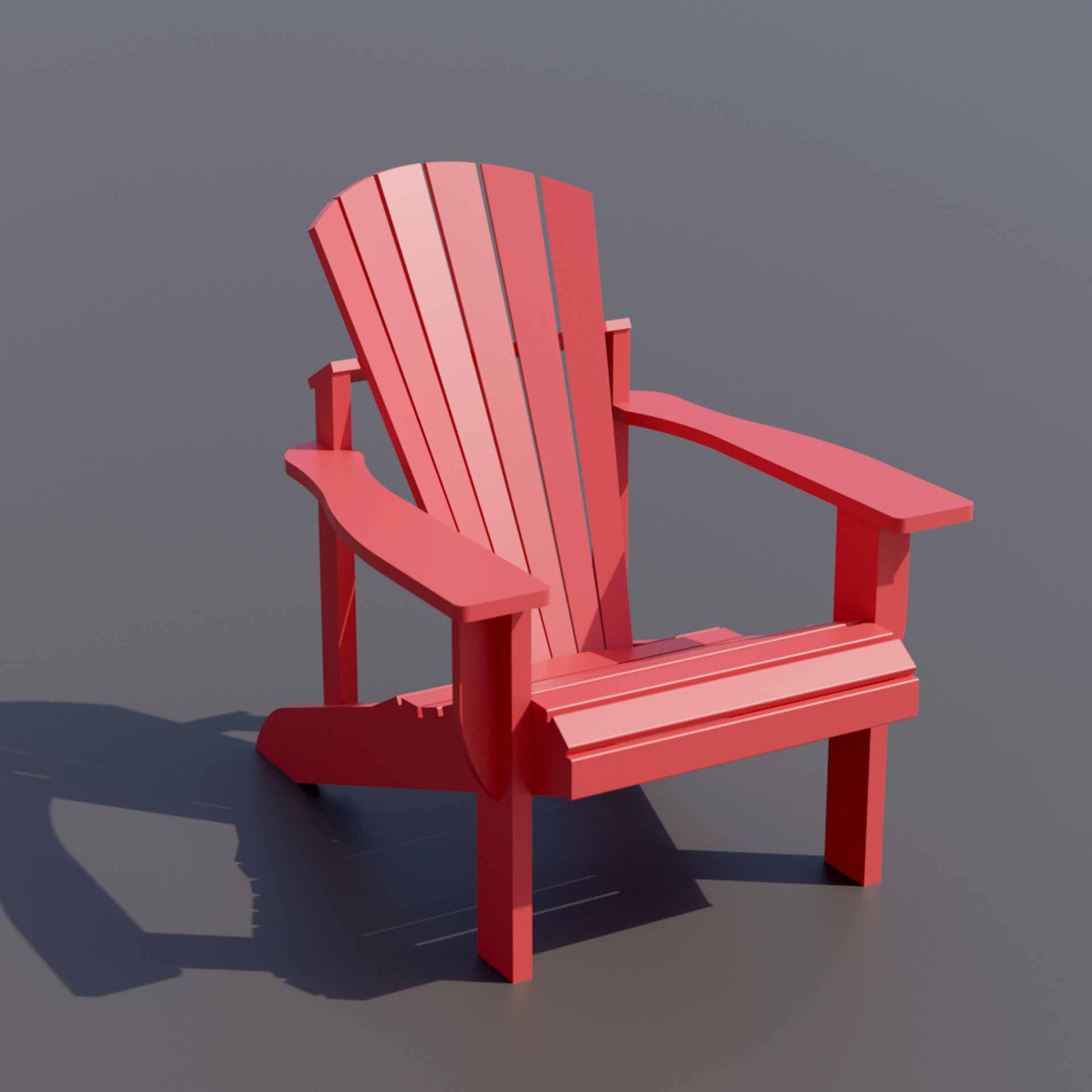Adirondack-stol rød