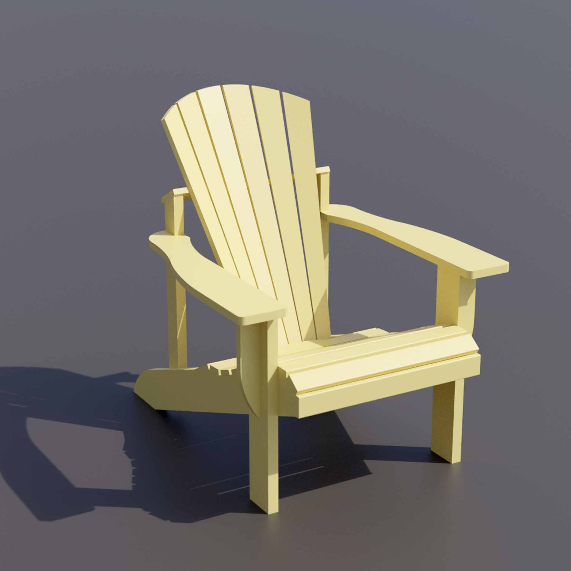 Adirondack-stol gul